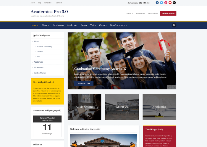 Academia WordPress Theme