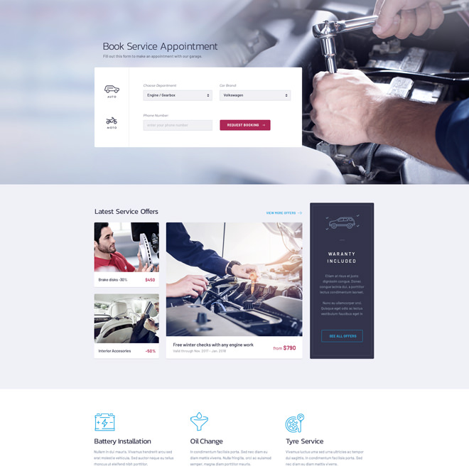 Car Clinic Theme - Themfuse.com